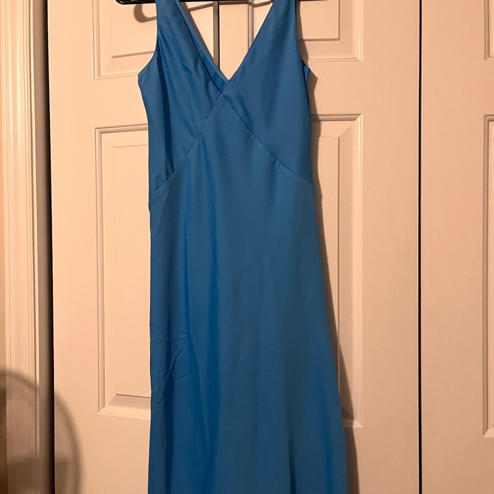 A New Day Blue V-Neck Maxi Women’s Dress - Size XSmall